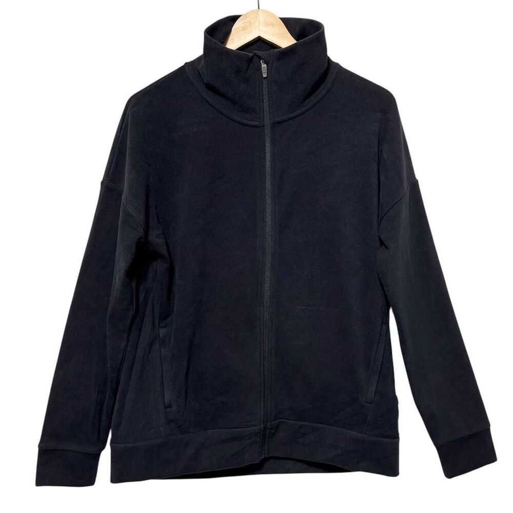 Mondetta Women’s Black Fleece Full Zip Athletic Jacket Size M Loungewear Casual